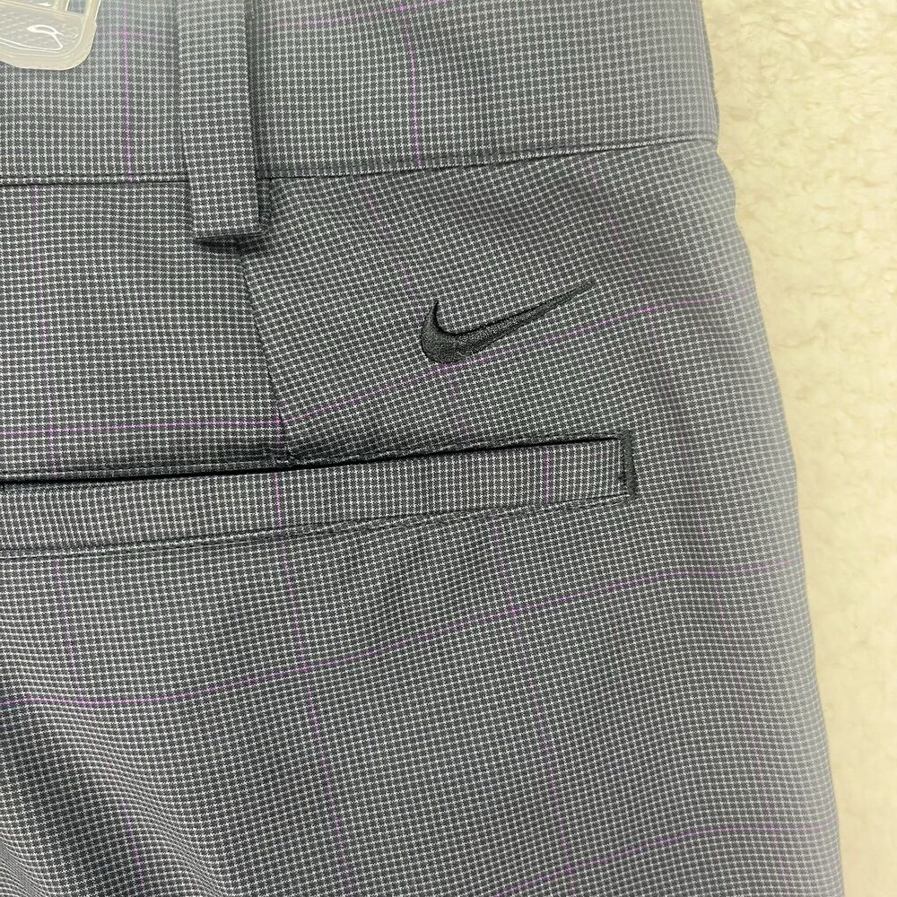 Nike Golf Tour Performance checkered golf‎ pants 32x32 gray Purple Checked mens - Picture 5 of 8